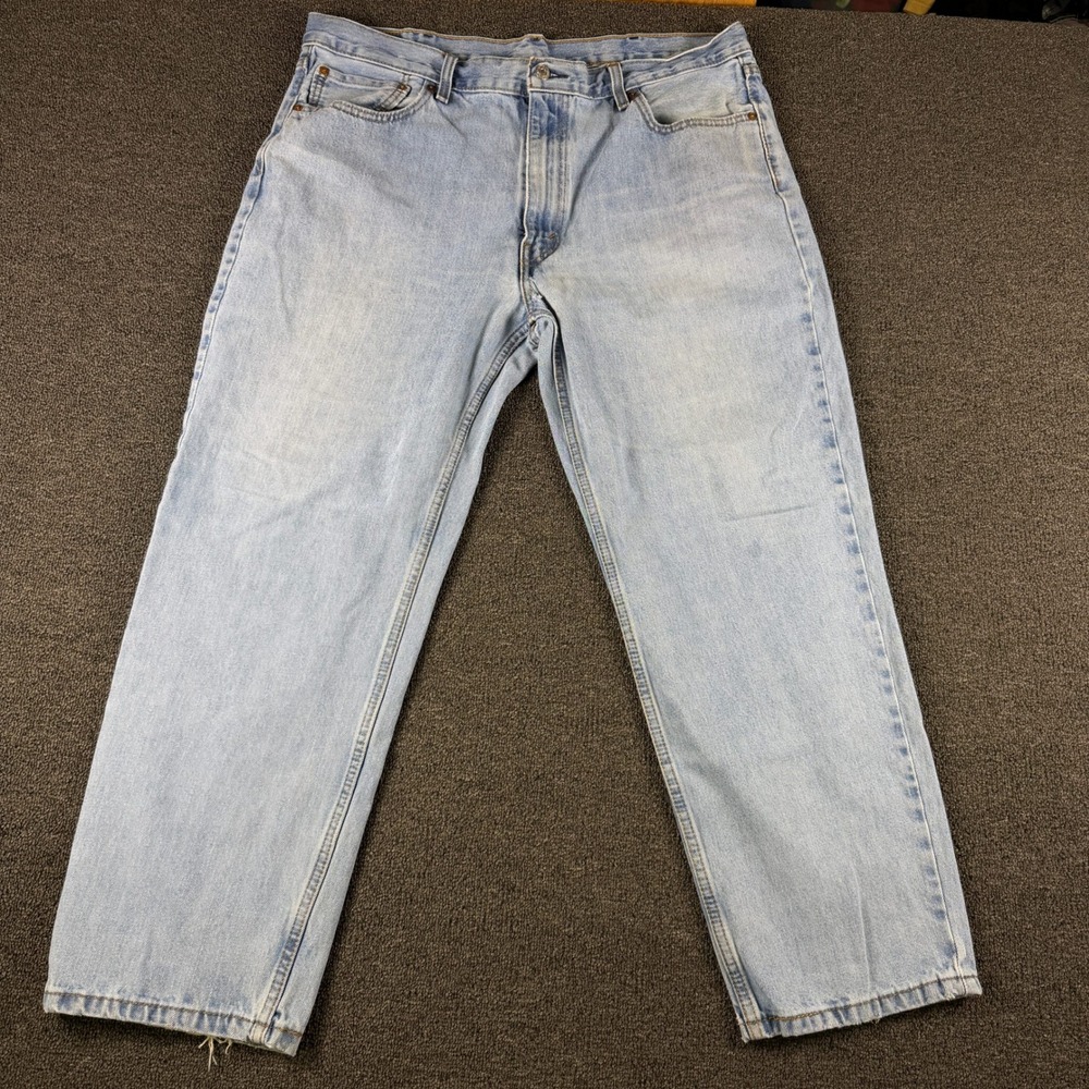 Levis Jeans Mens 40x30 550 Relaxed Fit Light Wash Blue Cotton 00550-4834